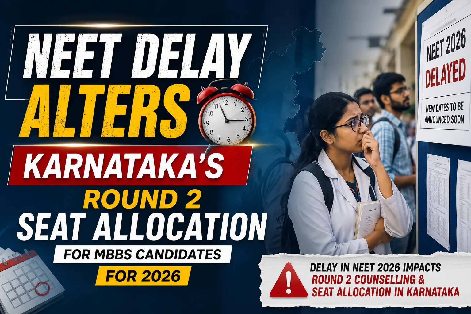 NEET Delay Alters Karnatakas Round 2 Seat Allocation for MBBS Candidates for 2026
